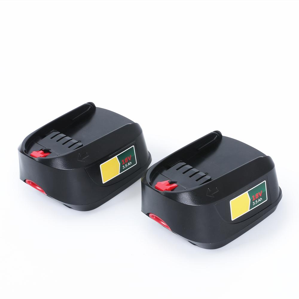 2 gói Bộ pin Lithium-Ion 18V 3500mAh mới cho Power4All PBA 18V cho Dụng cụ làm vườn và gia đình Bosch 18V Màu sắc: Đen