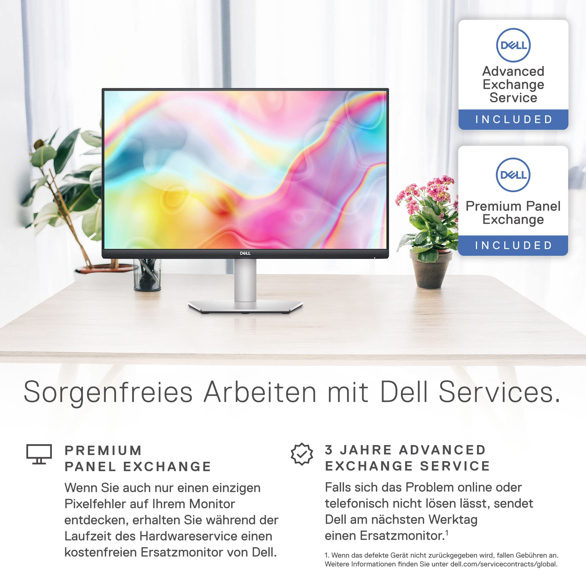 Màn hình máy tính Dell S2722QC (70296697)/ 27inch 4K / IPS/ 60Hz/ HDMI/ DP/ USB-C/ 3Yrs - Hàng chính hãng