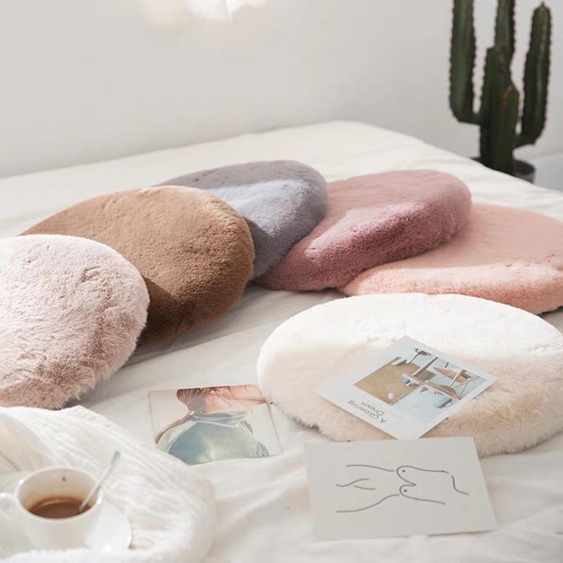 Ins Đệm Tròn Dày Futon Có Thể Giặt Được Đầm Phân Tất Nam Thảm Bay Cửa Sổ Đệm Nhà Lông Đệm Ghế