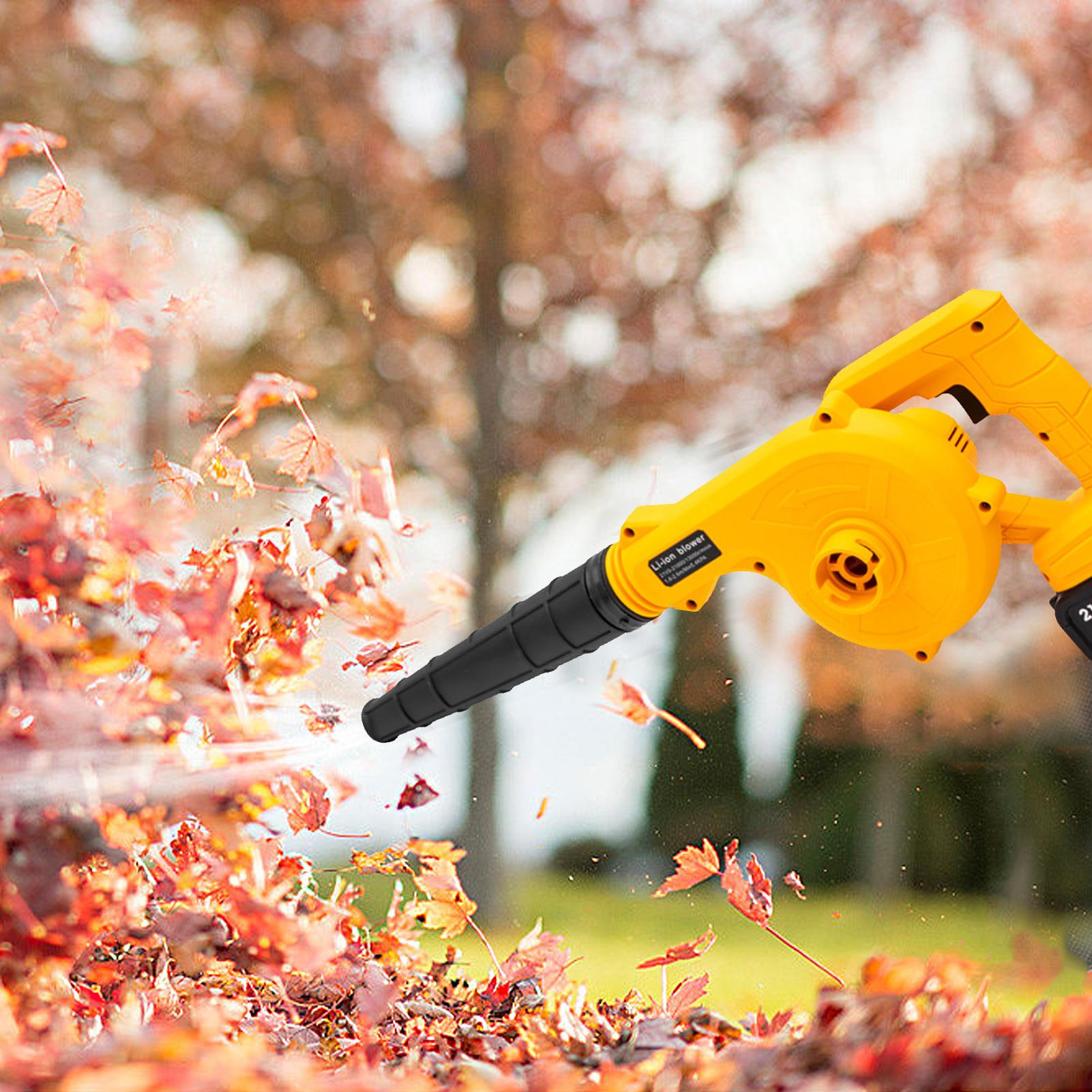 21V Rechargeable Lithium Electric Blower 3000mAh Lithium Cordless Leaf Blower Large Power Industrial Small Dust Blowing Machine for Snow Leaf Cleaning