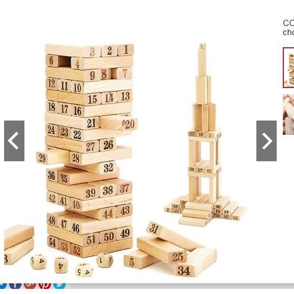 Bộ đồ chơi rút gỗ 54 chi tiết sáng tạo cho bé 9 in 1
