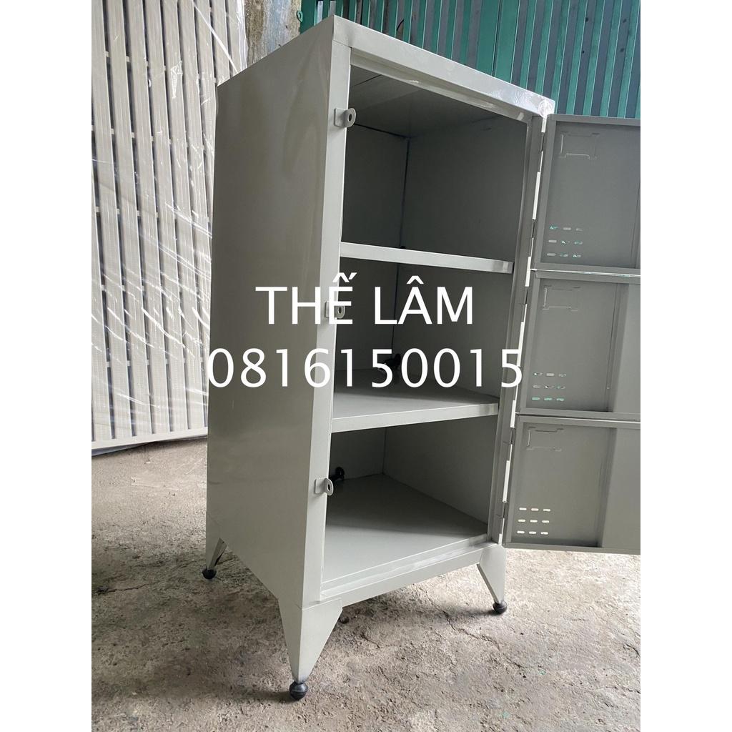 TỦ HỒ SƠ LOCKER 3 TẦNG SẮT SƠN TĨNH ĐIỆN CAO CẤP DÀNH CHO VĂN PHÒNG