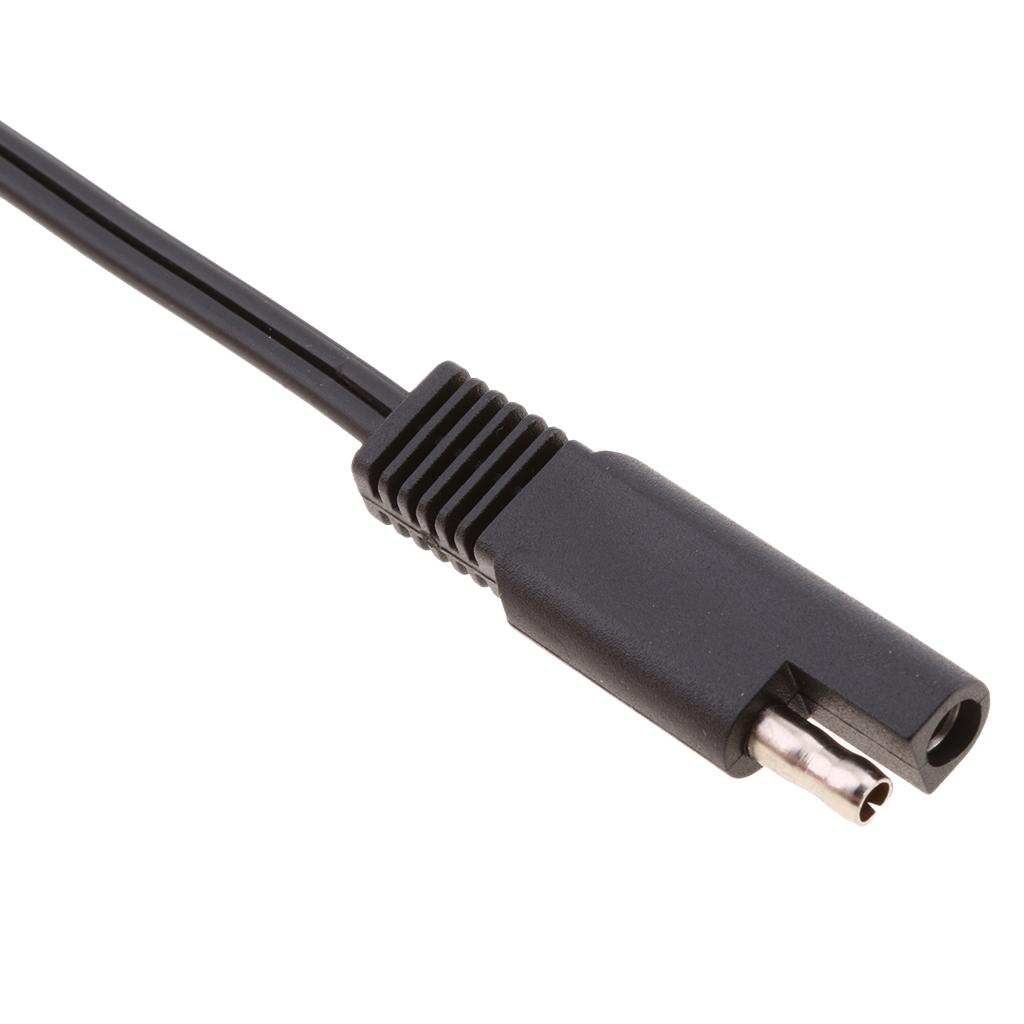 2xDC Power 5.5x2.1mm Male to SAE Plug 18AWG Cable for Automotive Connector