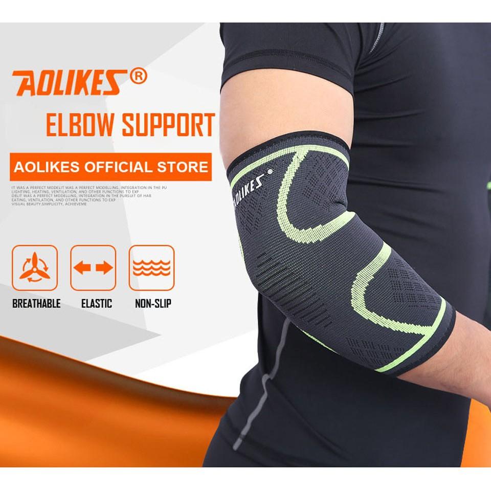 Băng bảo vệ khuỷu tay chính hãng Aolikes HZ-7547 co dãn đàn hồi sport elbow support Xỏ khuỷu tay 7547 magic