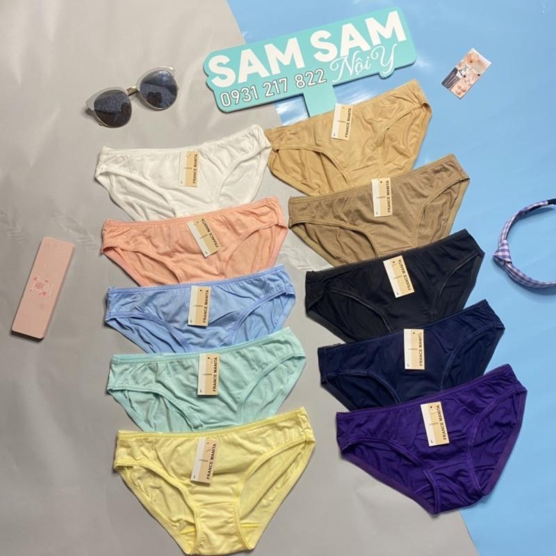 Quần Lót Nữ. Quần Lót Cotton Trơn Mara Mềm Mịn Hàng VNXK. Size .M.L.XL.XXL. cho nàng 35-65kg ạ