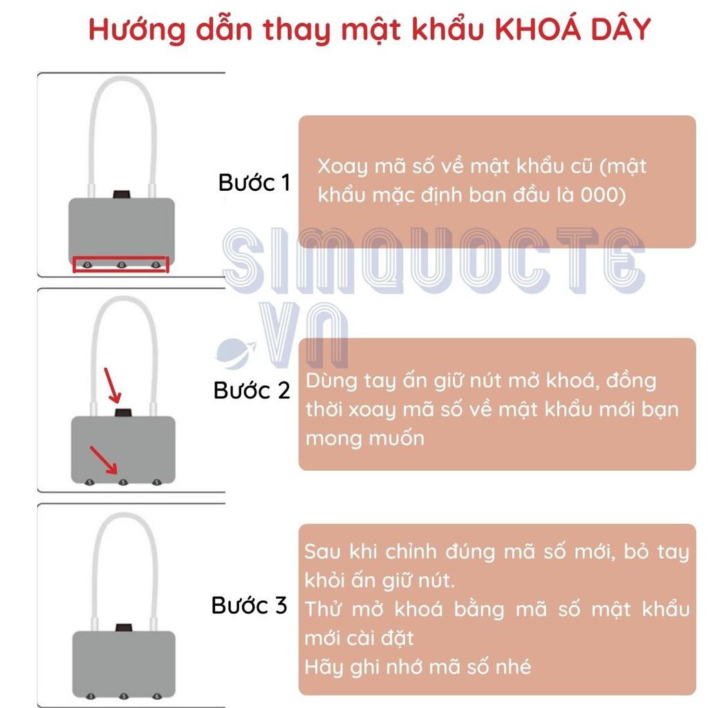 Ổ khoá số vali mini 3 số cao cấp bảo vệ hành lý