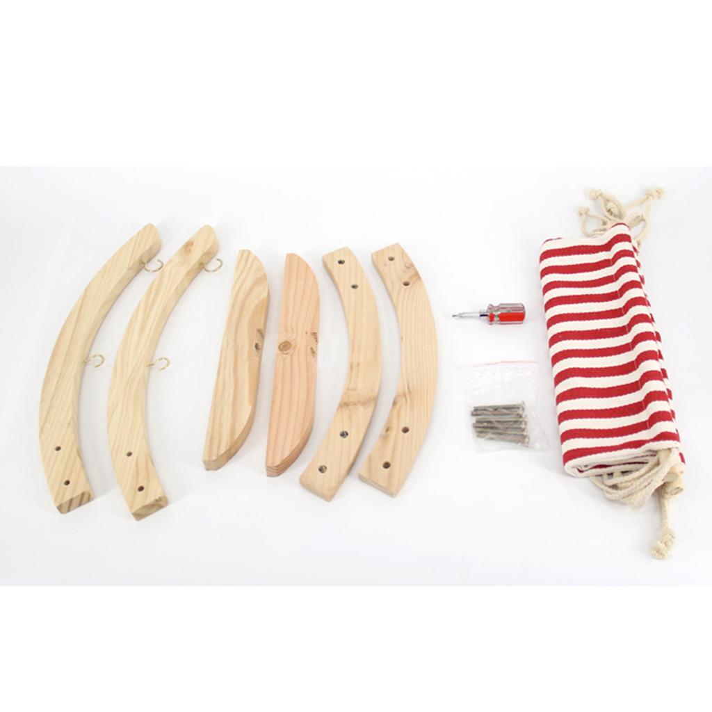 Hammock for Cat/Rat/Guinea Pig/Ferret Hanging Bed Toy House Wood Frame-Beige