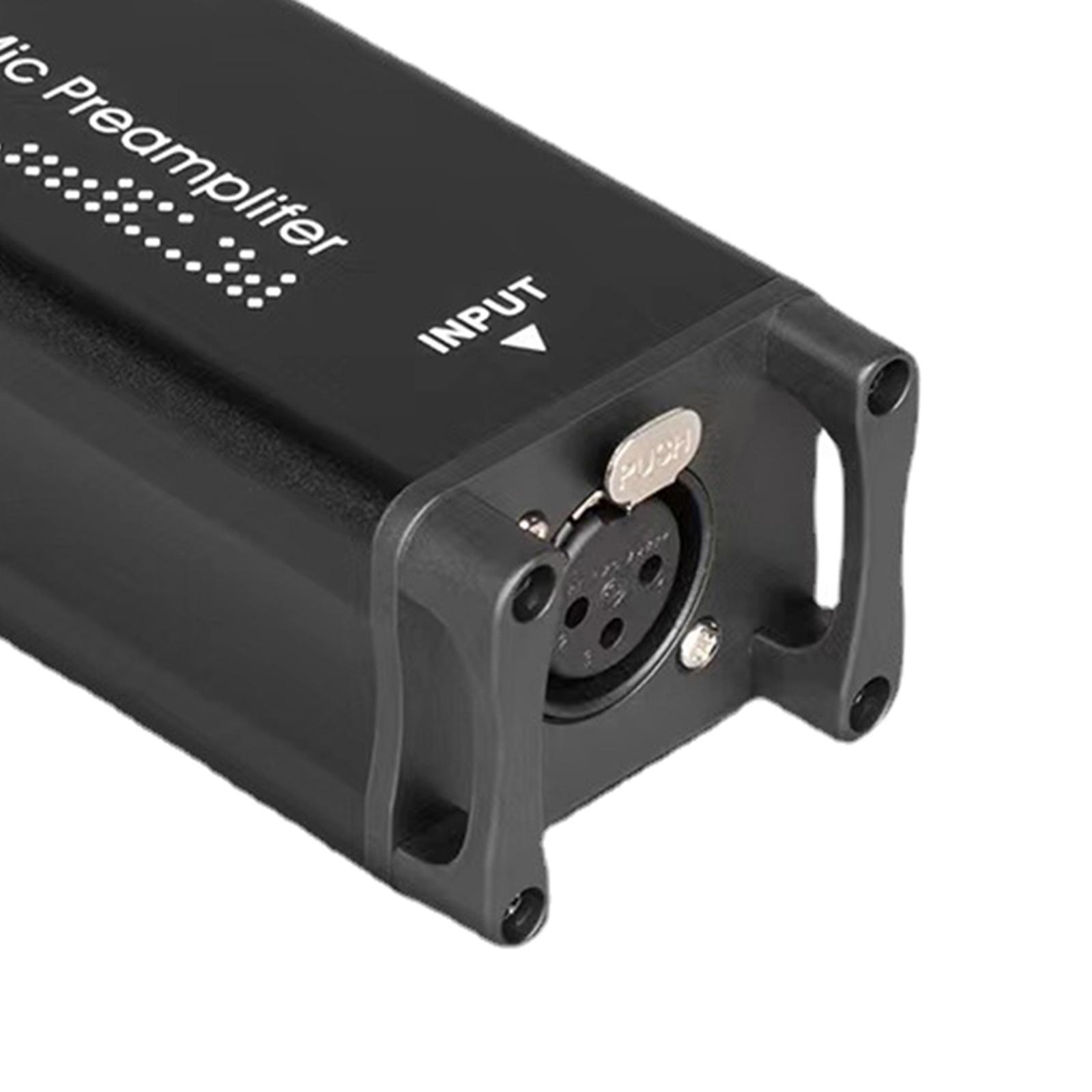 Dynamic Microphone Amplifier Microphone Preamplifier Mic Booster Preamplifier Accessory Microphone Preamp for Studio Podcasts
