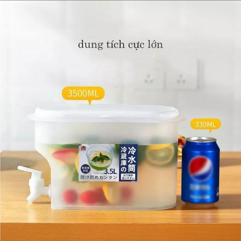 Bình Đựng Nước 3,5L Để Tủ Lạnh Có Vòi Siêu Tiện Dụng.