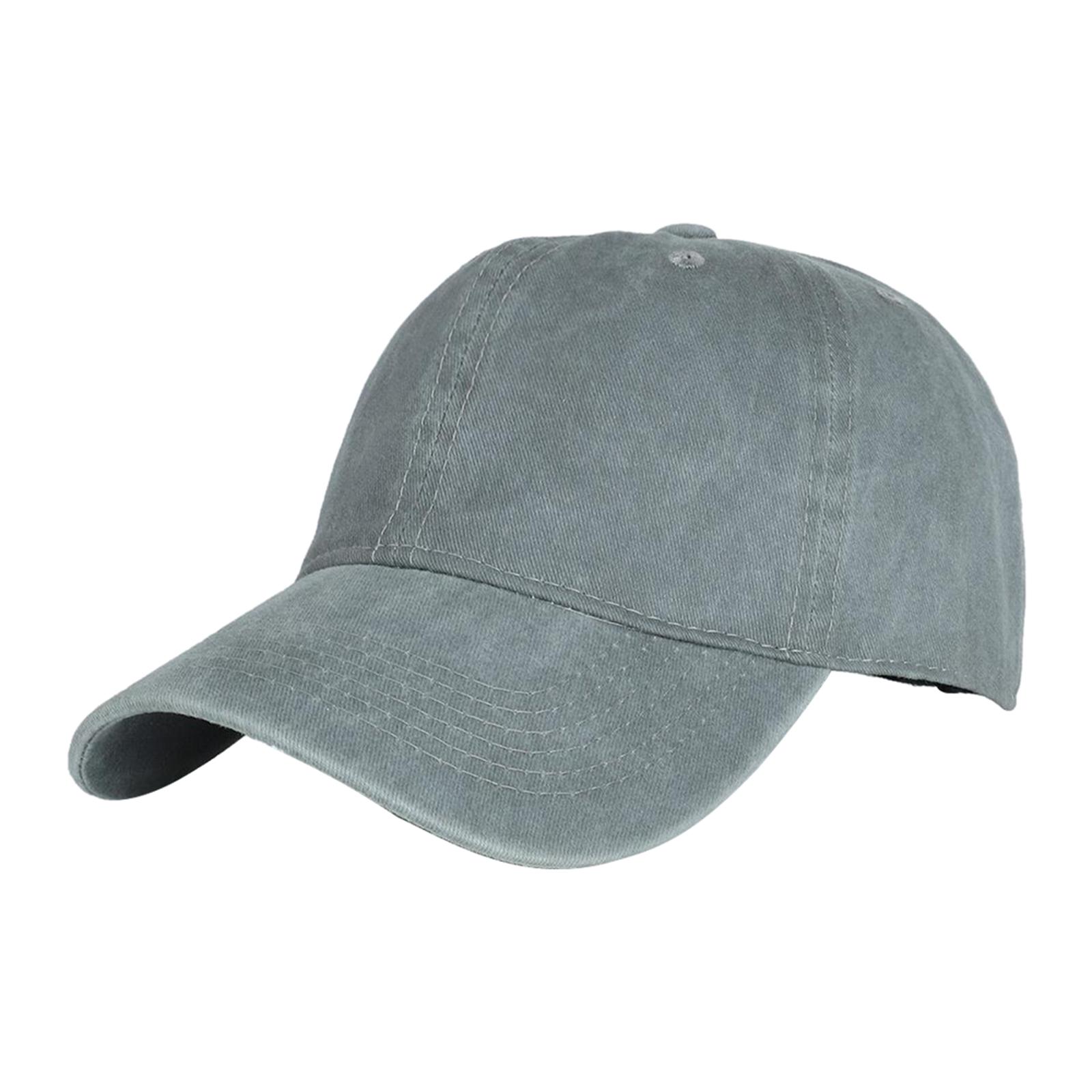 Fashion Baseball Cap Washed Cotton Hat Adjustable Plain Dad Men Hat Black