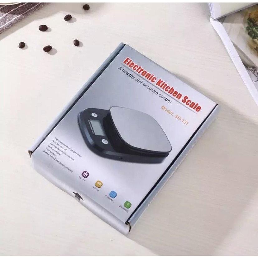 Cân tiểu ly điện tử nhà bếp mini định lượng 1g - 3kg làm bánh độ chính xác cao kèm 2 viên pin AAA SH-131