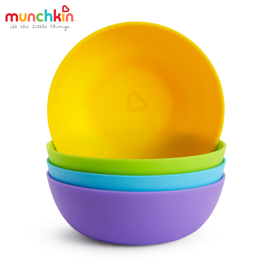 Bộ 4 bát ăn dặm cao cấp cho bé Munchkin (phù hợp cho bé ăn theo phương pháp tự chỉ huy hay ăn dặm kiểu Nhật)