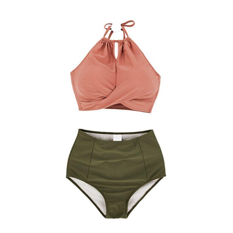 Nemo Bikini - Đồ bơi nữ, áo tắm, đồ bơi 2 mảnh tôn dáng áo yếm cam quần xanh