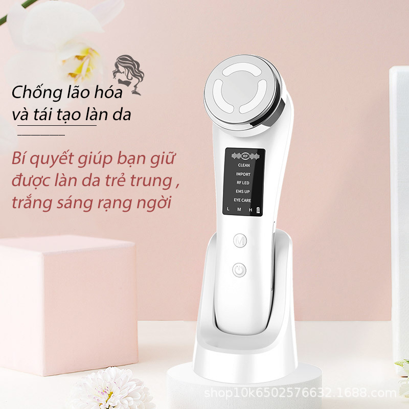 Máy đẩy tinh chất Ion âm nóng lạnh SeaSy SS18 giúp ngăn ngừa mụn, hỗ trợ nâng cơ mặt và tái tạo da-Hàng Chính Hãng