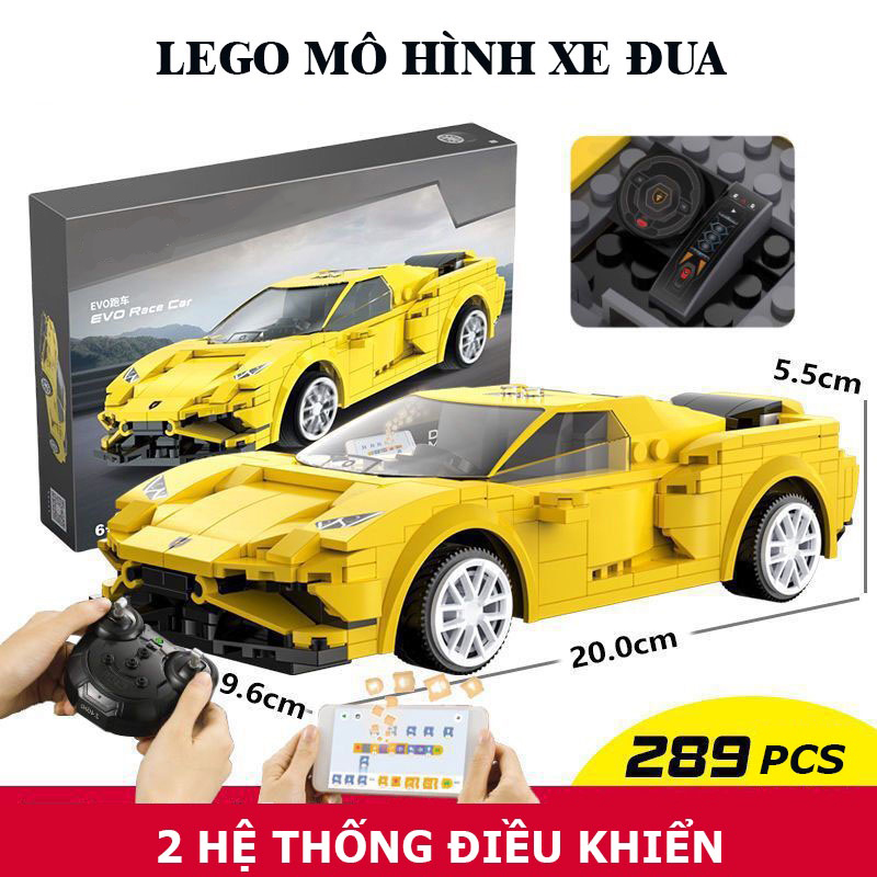 Đồ Chơi Lắp Ráp Kiểu Lego EVO Race Car Siêu Xe Điều Khiển Từ Xa Lắp C51074 Với 289 Chi Tiết