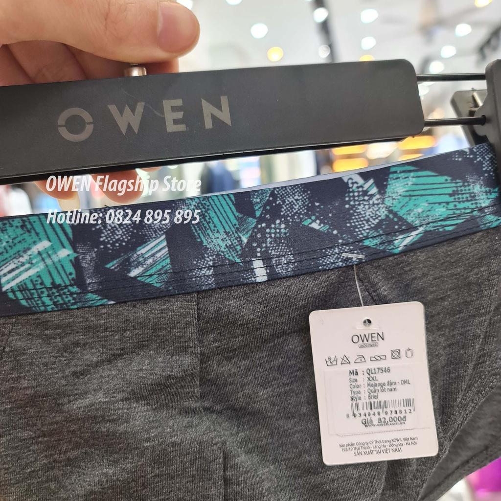 OWEN - Quần lót brief nam - mã QL17546 xám đen; QL17546 đen