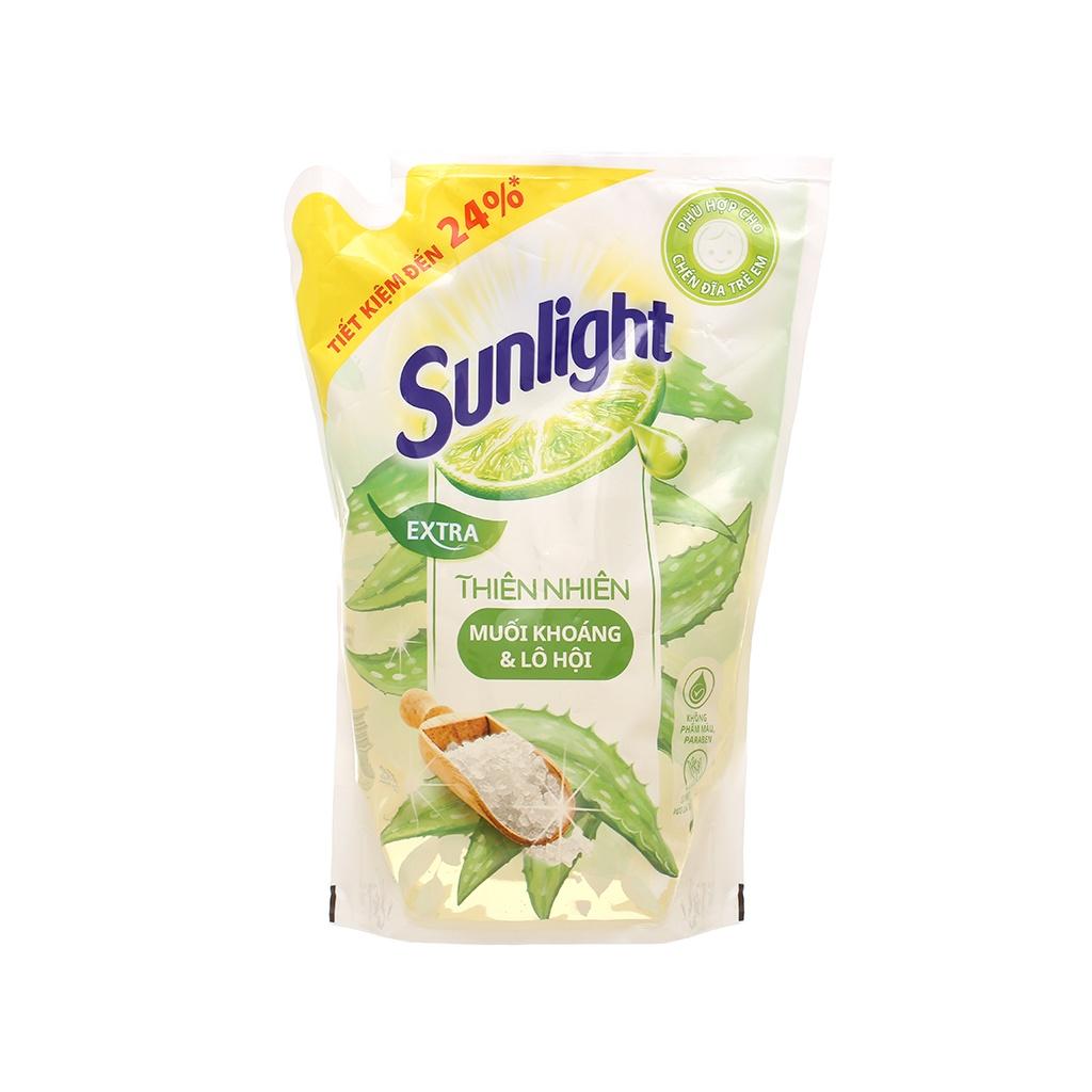 Nước Rửa Chén Bát Sunlight Extra Thiên Nhiên Muối Khoáng Và Lô Hội 2.1kg