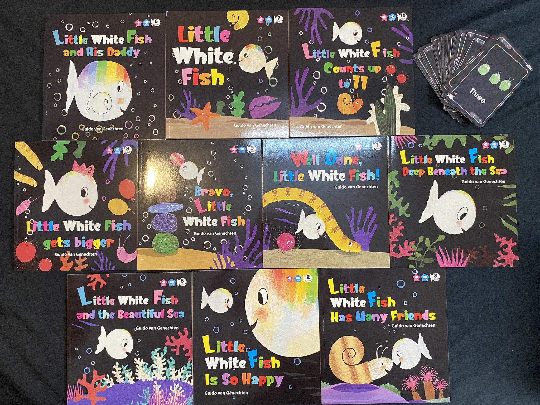 Little White Fish (Cá bé trắng) - 10 Books + Game Card | Bản Nhập Khẩu