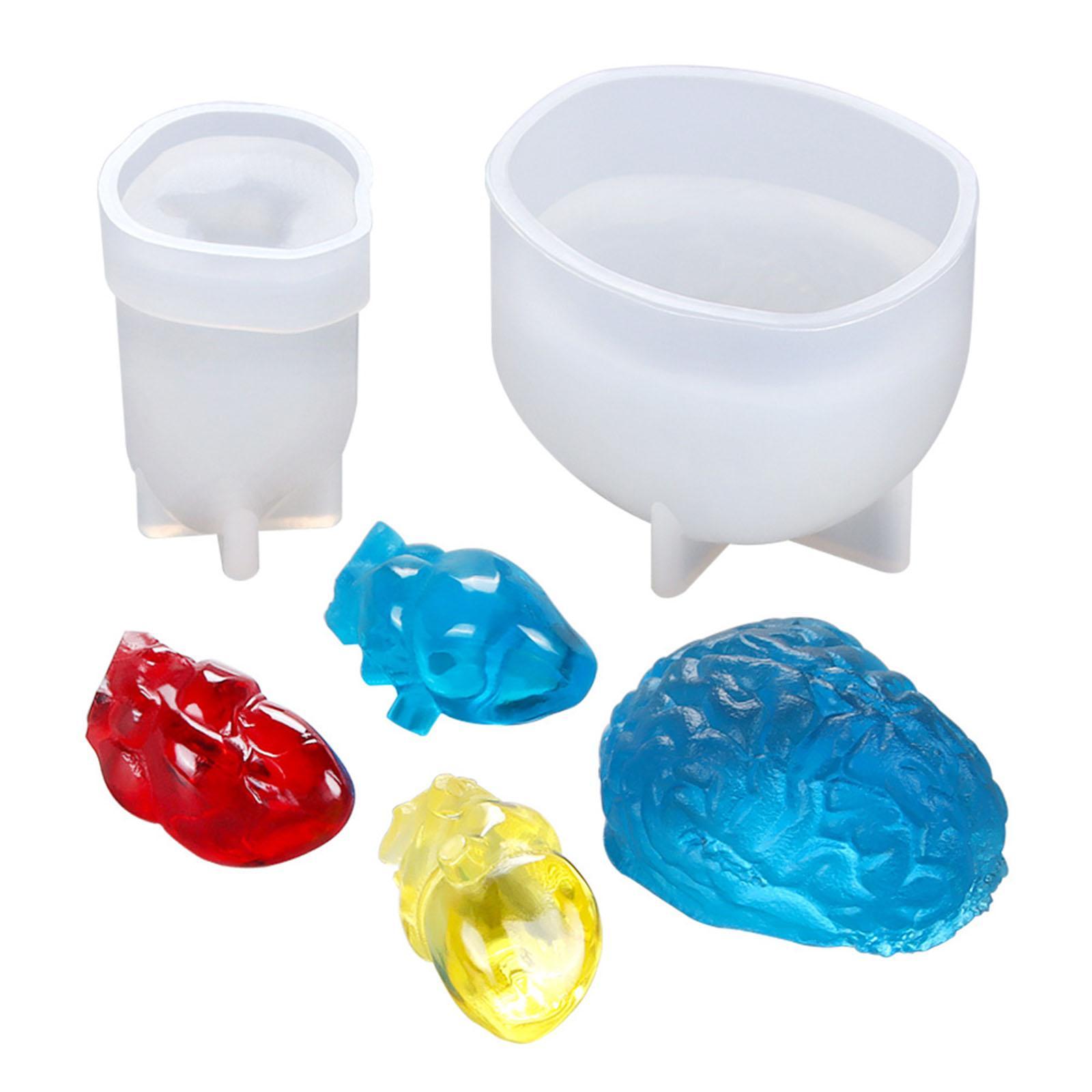 2 Pieces Silicone  Mould  Brain for parties cake Fondant Candy