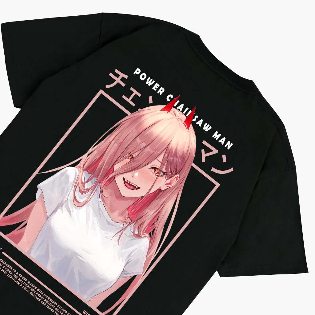 Áo Thun Form Rộng Waifu POWER | Anime Chainsaw Man - Áo Phông Unisex
