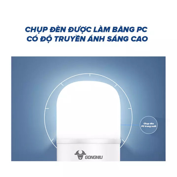 Bóng đèn LED Bulb Trụ Gongniu MQ-C14062 - Công suất 40W - Hàng chính hãng 100% (Ánh sáng trắng)