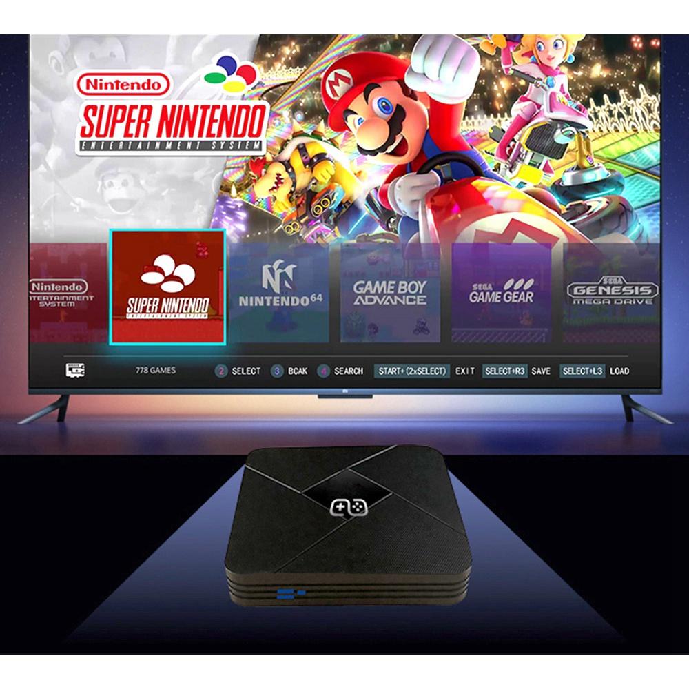 Máy chơi game đa năng RetroArch G5 PS1 NES Sega GBA kiêm Android TV Wifi (tay cầm có dây