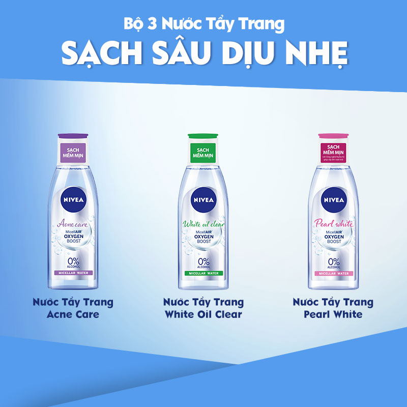 Combo 2 Nước Tẩy Trang NIVEA Kiểm Soát Nhờn Bright Oil Clear Micellar Water (200ml) - 86609