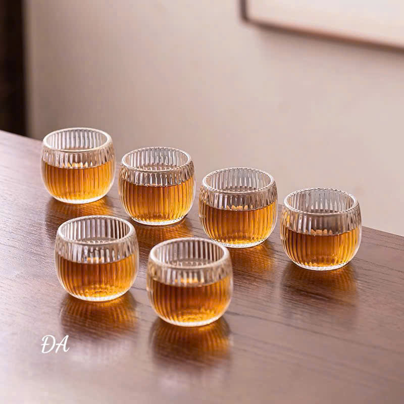 Bộ 6 Ly Thủy Tinh Tròn Thấp 80ml – Ly Cốc Uống Rượu, Trà, Cà Phê Cao Cấp – Chén Trà Thủy Tinh Dày 2 Lớp Sang Trọng - HÀNG CHÍNH HÃNG MINIIN