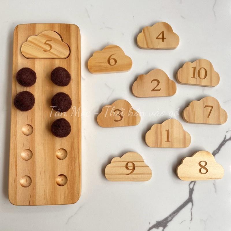 Bộ học số đám mây Montessori / công cụ học toán