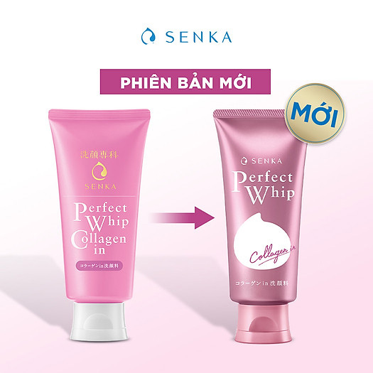 Sữa Rửa Mặt Senka Ẩm Mịn Và Săn Chắc Da Perfect Whip Collagen In 120g