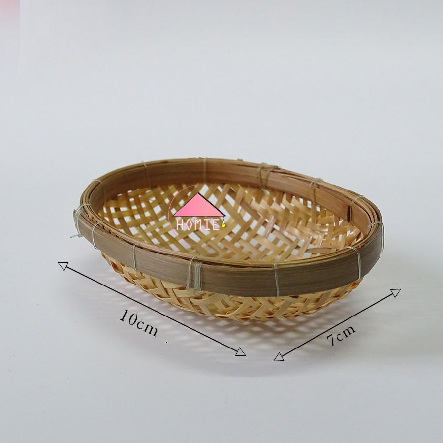 Rổ tre oval mini trang trí đa năng