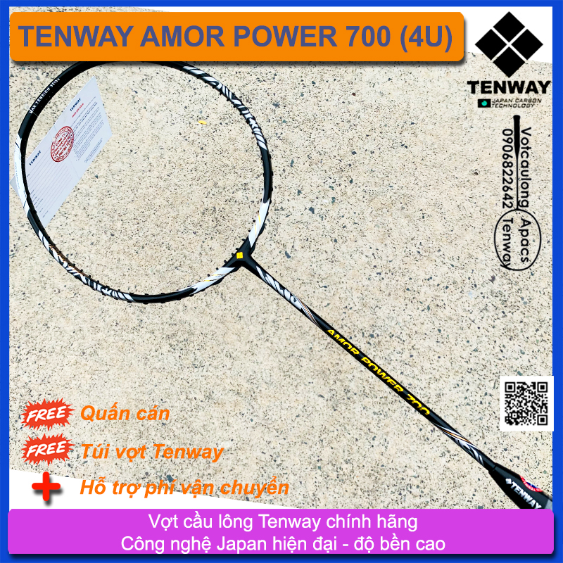 Vợt cầu lông Tenway Amor Power 700 (4U) | Vợt 4U phù hợp đánh phong trào, rèn luyện sức khỏe