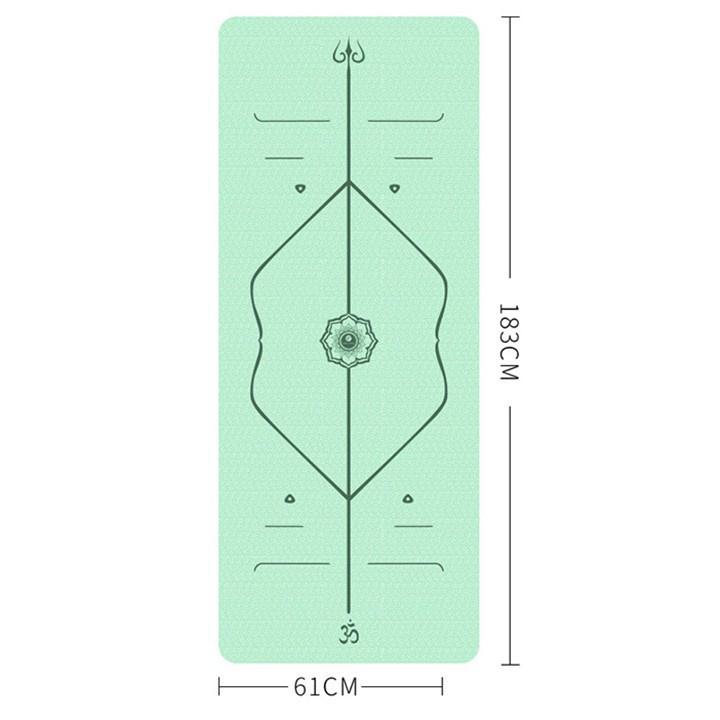 Thảm Tập Yoga Gym Định Tuyến Đúc Nguyên Khối Cao cấp Chống Trượt Dày 6mm-9mm
