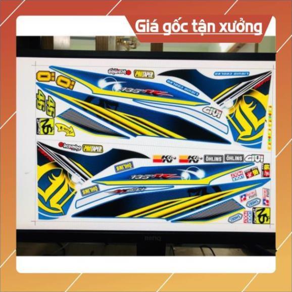 Tem rời exciter 135 2011 Lc trắng xanh