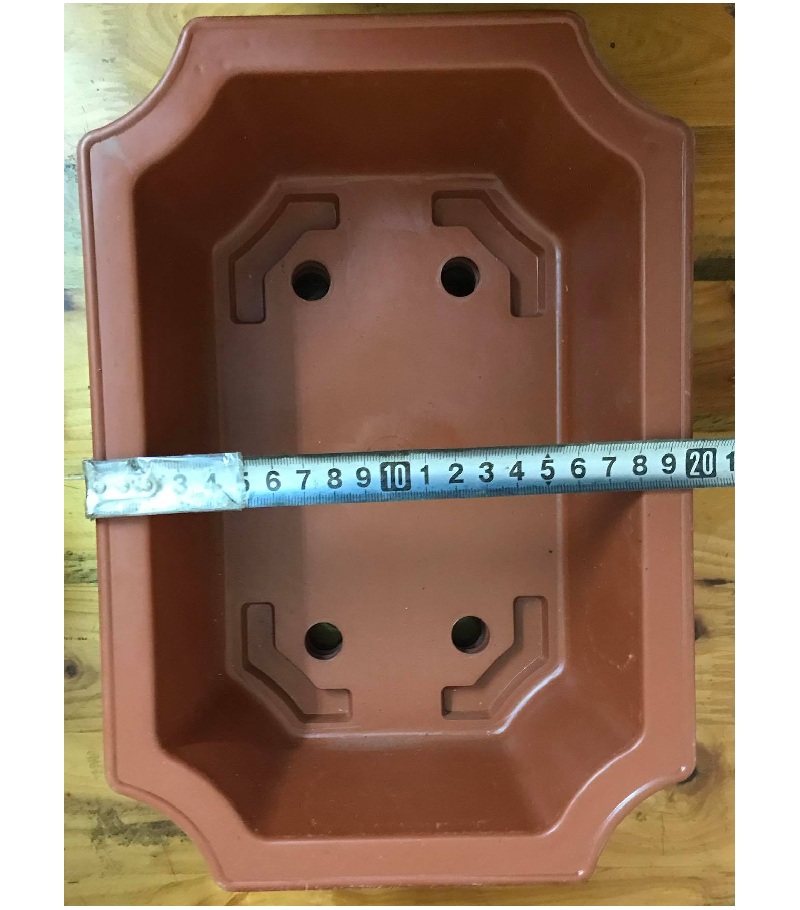 Combo 5 Chậu Nhựa Trồng Cây Mini Hình Chữ Nhật Màu Nâu Siêu Đẹp Kích Thước 28x20x8 Cm