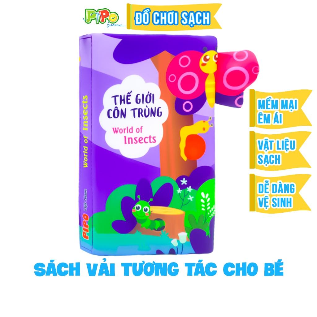 Sách vải cho bé PiPôVietnam tương tác đoán đuôi - Thế giới côn trùng