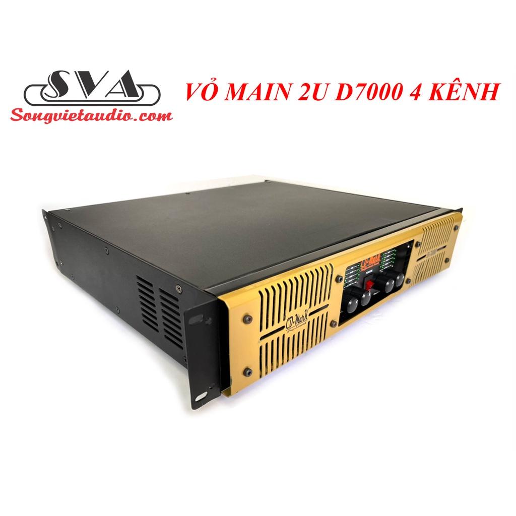 VỎ MAIN, VỎ CỤC ĐẨY 4 kênh side 2U đủ phụ kiện và mạch INPUT + Đèn (Cực đẹp) D7000