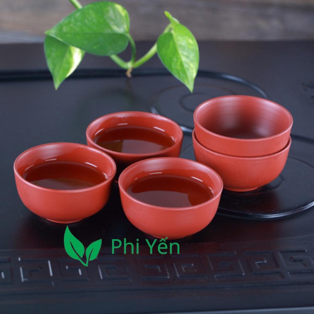 Bộ ấm trà quà tặng tử sa rất kín combo hấp dẫn gồm ấm trà, tống trà, chén trà tử sa siêu đẹp