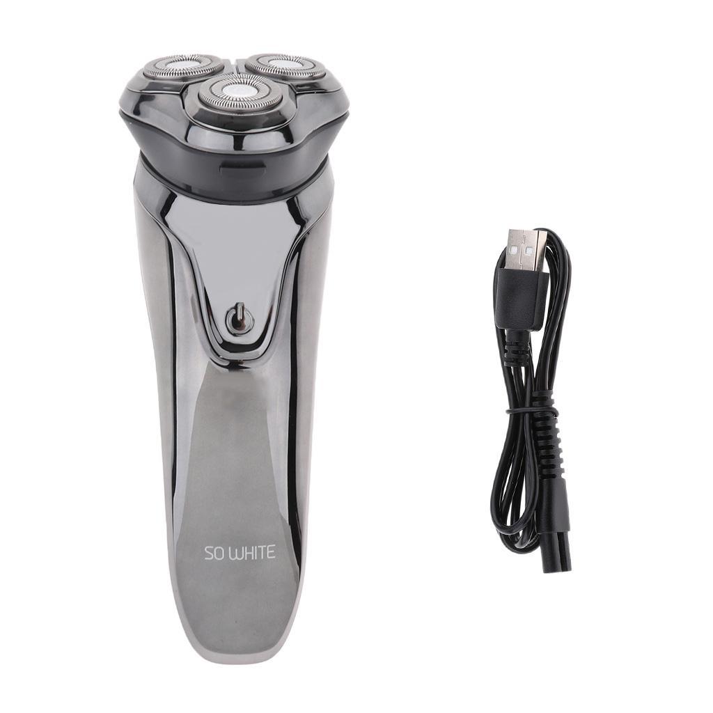 Rechargeable Waterproof Electric Shaver Wet & Dry Rotary Shavers for Men Electric Shaving with Pop-up Trimmer