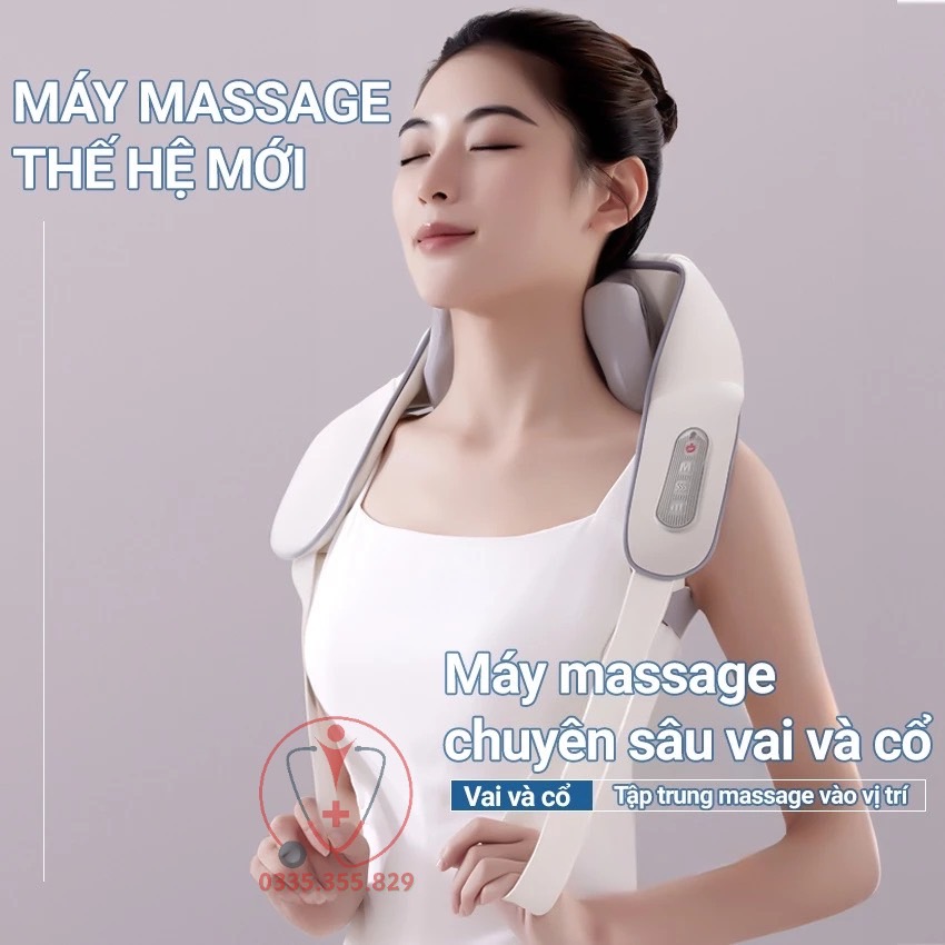 Hình ảnh ￼Máy massage cổ vai gáy HỒNG NGOẠI 6D mô phỏng tay người xoa bóp giúp giảm đau vai gáy