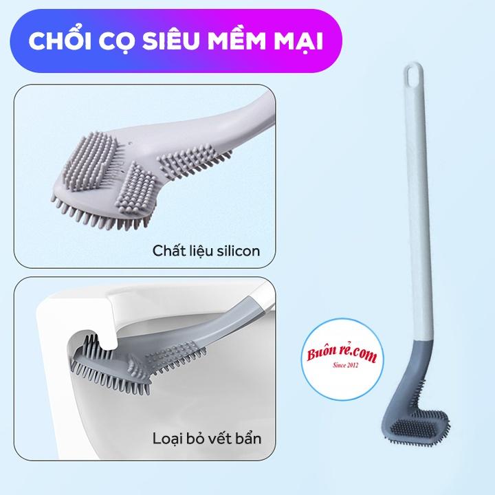 Chổi silicon cọ bồn cầu TẶNG KÈM móc dính hình GẬY ĐÁNH GOFL thông minh, tiện ích 01460