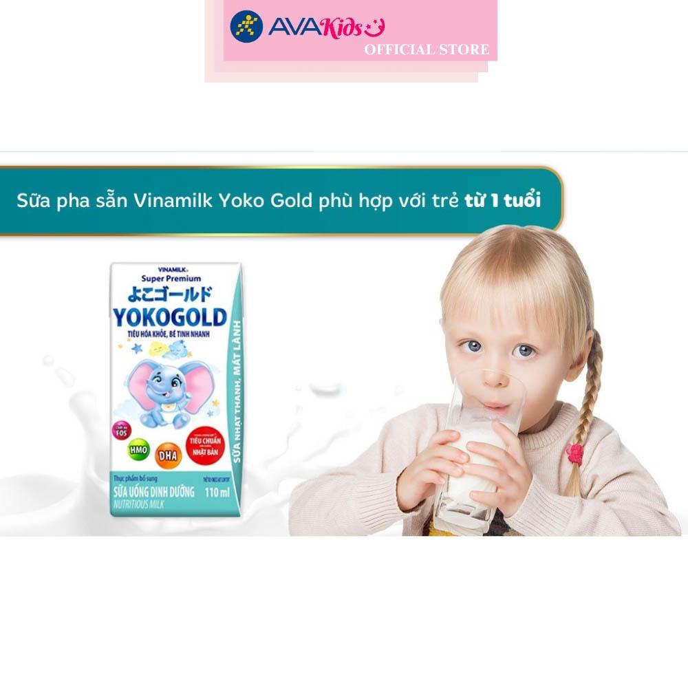Thùng 48 hộp sữa pha sẵn Vinamilk YokoGold hộp 110 ml (từ 1 tuổi)