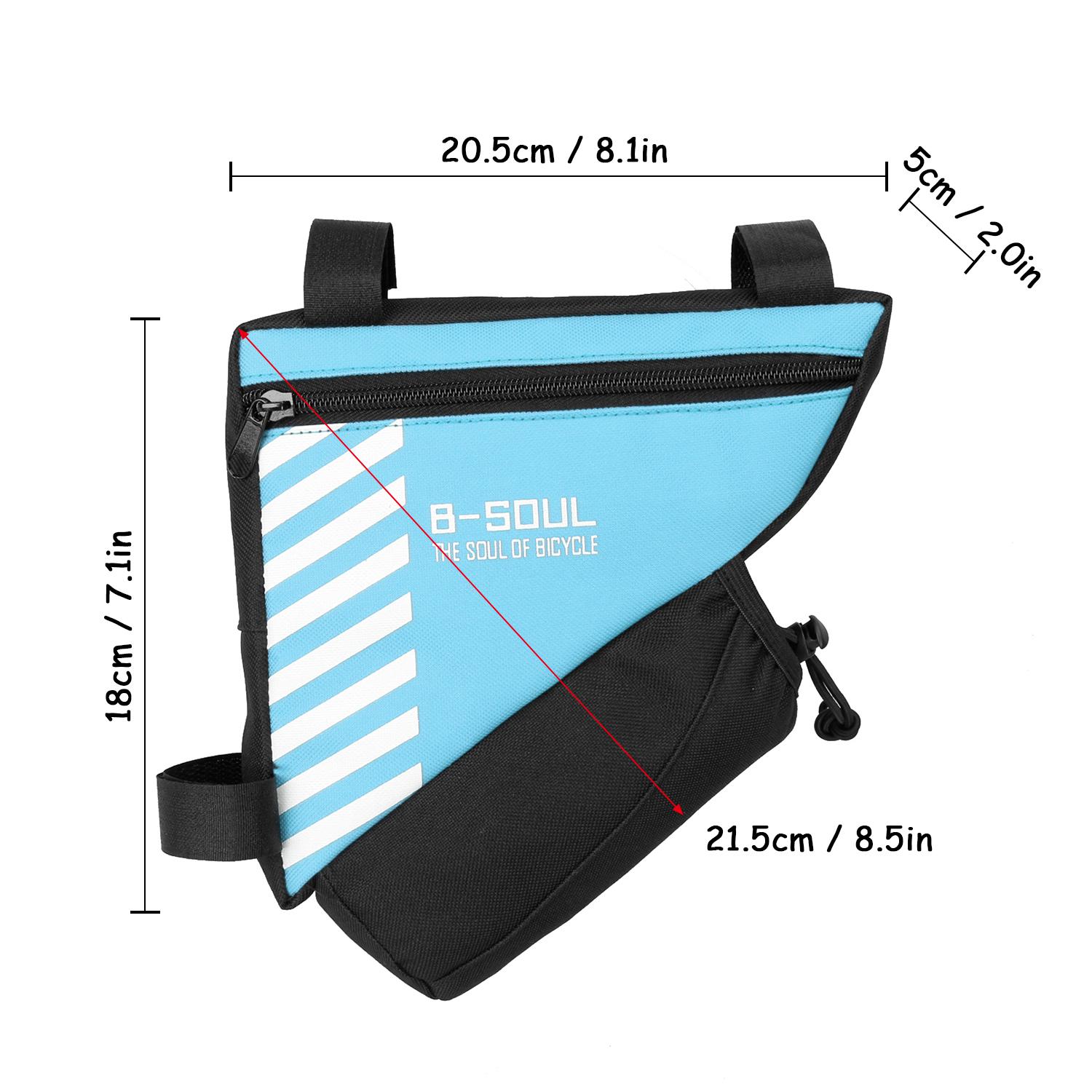 Túi tam giác treo khung xe đạp MTB với thiết kế chứa bình nước,bằng vải polyester bền bỉ, chống mài mòn và nhẹ