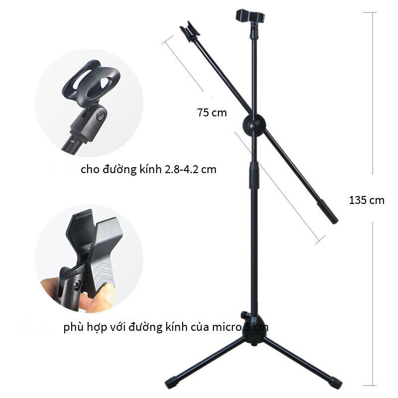 Giao hàng nhanh micro đứng mỏ neo điện thoại di động phát sóng trực tiếp thiết bị micro thu âm hát karaoke chân máy tầng chân máy