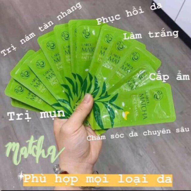 Bịch 15 Miếng Mặt Nạ Ngủ Trà Xanh Matcha Mud Mask Laikou