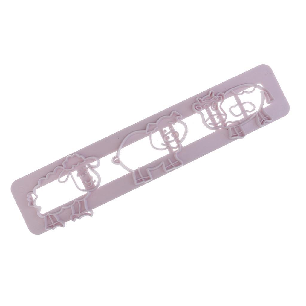Farm Animal Pig Cow Sheep Design Fondant Cake Mould Mold Cutter Chocolate Mould Tool for Sugarcraft Cake Decoration