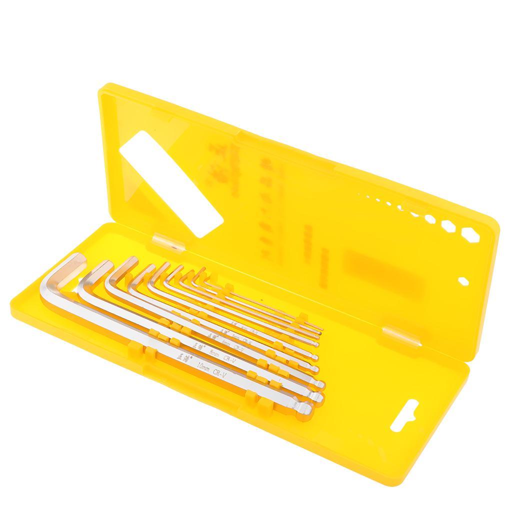 9 Pieces Case Set L-shaped Allen Wrenches