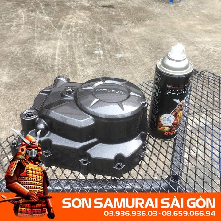 Sơn SAMURAI KUROBUSHI Y124* BẠC LẤP LÁNH chính hãng - Sơn phun xe máy SAMURAI SÀI GÒN