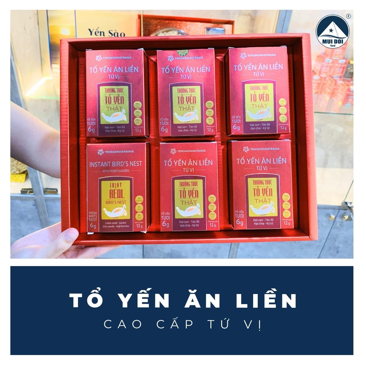 Tổ Yến Ăn Liền Cao Cấp - Hộp 12g - Hộp Quà Tặng 6 Hộp
