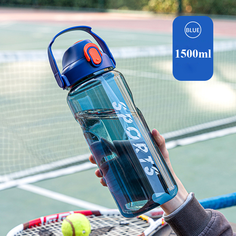Bình Nước Thể Thao 1500ml AOLIKES SC1500 - Nhựa Tritan Cao Cấp, Chống Rò Rỉ, Có Ống Hút &amp; Vạch Đo